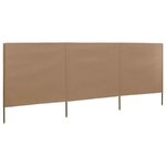 vidaXL Paravent 3 panneaux Tissu 400 x 120 cm Taupe