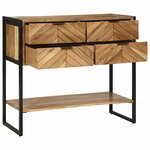 vidaXL Table console Marron 90 x 35 x 80 cm bois de manguier massif
