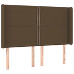 vidaXL Sommier à lattes de lit matelas LED Marron foncé 140x190 cm