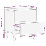 vidaXL Table de chevet avec tiroir Marron clair 40 x 33 x 46 cm