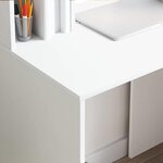 vidaXL Bureau avec étagère Blanc 91 x 50 x 149 cm Bois d'ingénierie