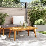 vidaXL Table basse de jardin 90x55x35 cm Bois solide d'acacia
