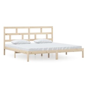 vidaXL Cadre de lit sans matelas bois de pin massif 200x200 cm