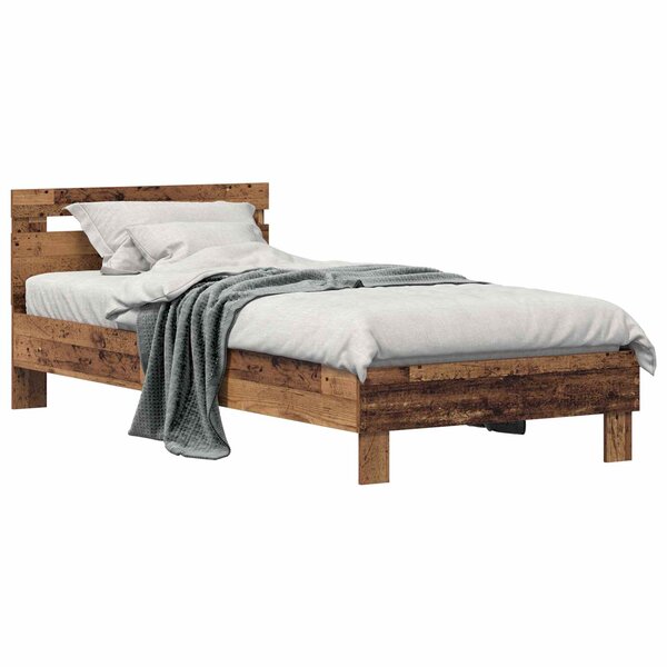 vidaXL Cadre de lit Bois ancien 98 5 x 200 cm Bois d'ingénierie