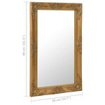 vidaXL Miroir mural style baroque 50x80 cm Doré