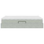vidaXL Lit avec rangement et matelas Gris clair 140 x 190 cm Velours