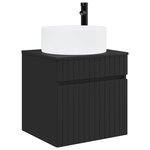 vidaXL Meuble de lavabo mural Noir 49 x 44 5 x 65 5 cm