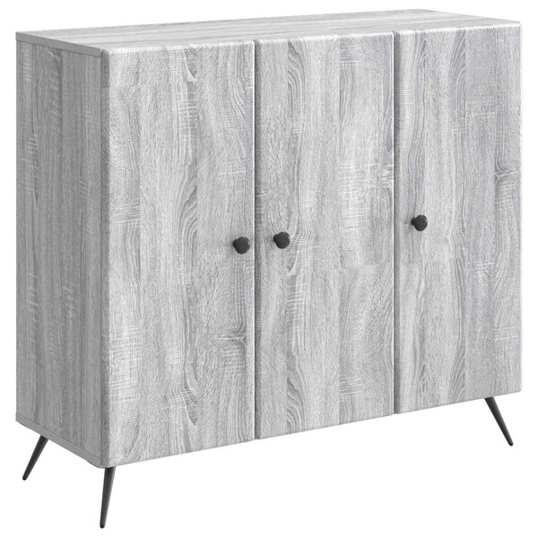 vidaXL Buffet Sonoma gris 89 x 34 5 x 80 cm Bois d'ingénierie