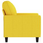 vidaXL Fauteuil Jaune clair 60 cm Tissu