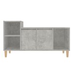 vidaXL Meuble TV Gris béton 100x35x55 cm Bois d'ingénierie