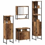 vidaXL Ensemble de mobilier de salle de bain 4 Pièces Bois ancien