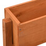 vidaXL Jardinière pliable de jardin Orange 60x14x75 cm Bois de sapin