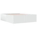 vidaXL Cadre de lit blanc 160x200 cm bois d'ingénierie