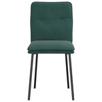 vidaXL Chaises à manger lot de 2 Vert foncé Velours