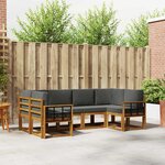 vidaXL Ensemble de canapés d'extérieur 6 Pièces Naturel et Anthracite