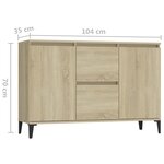 Vidaxl buffet chêne sonoma 104x35x70 cm aggloméré