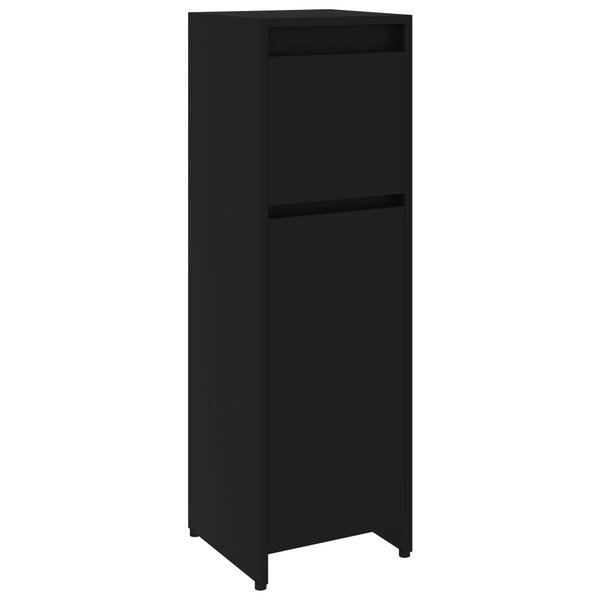 vidaXL Armoire de salle de bain Noir 30x30x95 cm Bois d'ingénierie