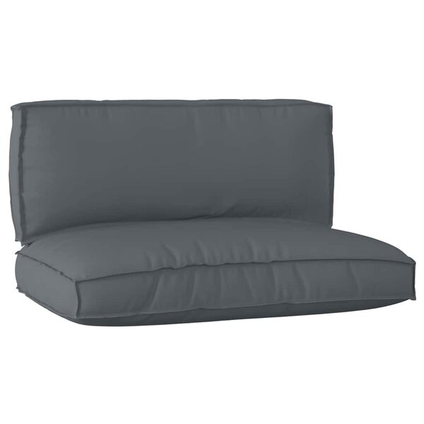 vidaXL Set de coussins de palette 2 Pièces Anthracite Tissu Oxford