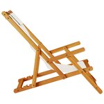 vidaXL Pack de 2 chaises de plage pliantes - Grises  en bois d'acacia et textilène