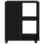 vidaXL Meuble de rangement avec roue Chêne noir 60 x 53 x 72.5 cm
