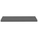 vidaXL Étagère murale flottante 2 Pièces Gris brillant 80x23 5x3 8 cm MDF