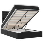 vidaXL Cadre de lit ottoman avec matelas noir 120x190 cm similicuir