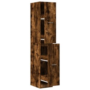 vidaXL Armoire d'apothicaire chêne fumé 30x41x174 5 cm bois ingénierie