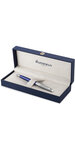 Waterman hemisphere deluxe stylo bille  bleu  capuchon ciselé  recharge bleue pointe moyenne  coffret cadeau