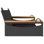 vidaXL Balancelle noir 109x62x40 cm résine tressée
