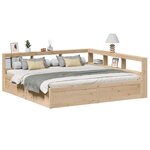 vidaXL Lit bibliothèque sans matelas 180x200 cm bois massif de pin