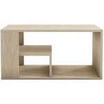 Table basse Eros rectangulaire - Travertin - 80 x 50 x 40 cm