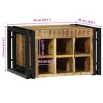 vidaXL Supports à vin 46x35x27.5 cm Bois massif Rugueux Mangue