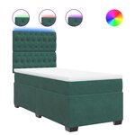 vidaXL Sommier à lattes de lit avec matelas Vert foncé 90x200 cm