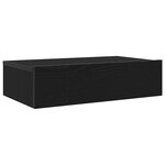 vidaXL Meuble TV avec éclairage LED Chêne noir 60 x 35 x 15 5 cm