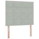 vidaXL Lit avec rangement et matelas Gris clair 120 x 190 cm Velours