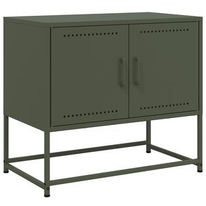 vidaXL Meuble TV vert olive 68 5x39x60 5 cm acier