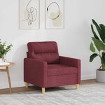 vidaXL Fauteuil Rouge bordeaux 60 cm Tissu