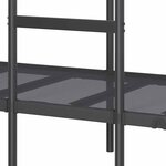 VidaXL Lit superposé sans matelas noir 90x190 cm acier