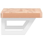 vidaXL Étagère de vasque murale acier et bois massif de hêtre