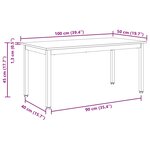 vidaXL Table basse Blanc 100 x 50 x 45 cm Bois de pin massif
