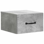 vidaXL Cabinet de chevet mural 2 Pièces Gris béton 34 5 x 33 x 20 cm