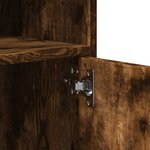 vidaXL Armoire à roulettes chêne fumé 60x48x81 cm bois d'ingénierie