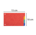 Intercalaires Pour Fiches Bristol Carte Lustrée 225g/m2 4 Positions - 100x150mm - Couleurs Assorties - X 10 - Exacompta