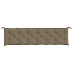 vidaXL Coussins de banc de jardin lot de 2 taupe mélangé tissu