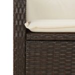 vidaXL Ensemble à manger de jardin et coussins 7 Pièces marron rotin