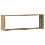 vidaXL Étagère murale avec étagère 4 Pièces Chêne artisan 80 x 15 x 26 cm