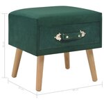 vidaXL Tables de chevet 2 Pièces Vert 40x35x40 cm Velours