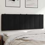 vidaXL Coussin de tête de lit noir 120 cm velours
