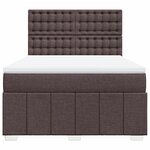 vidaXL Sommier à lattes de lit avec matelas Marron foncé 140x200 cm