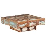 vidaXL Table basse 80x80x28 cm Bois de récupération massif